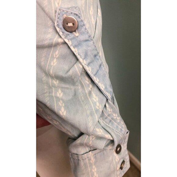 NWT Women's Paige L/S "Tenna" Chambray Button Down Shirt Sz Medium - Picture 7 of 12